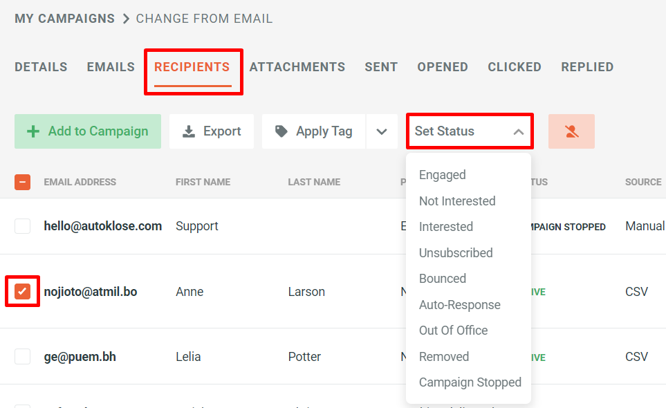 Change the From Email Address While the Campaign Is in Progress - 4 - Set Status.png