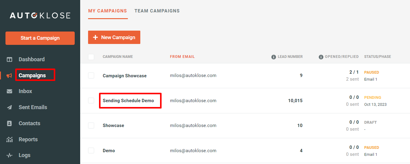 Contacts removal in Autoklose - 4 - Select Campaign.png