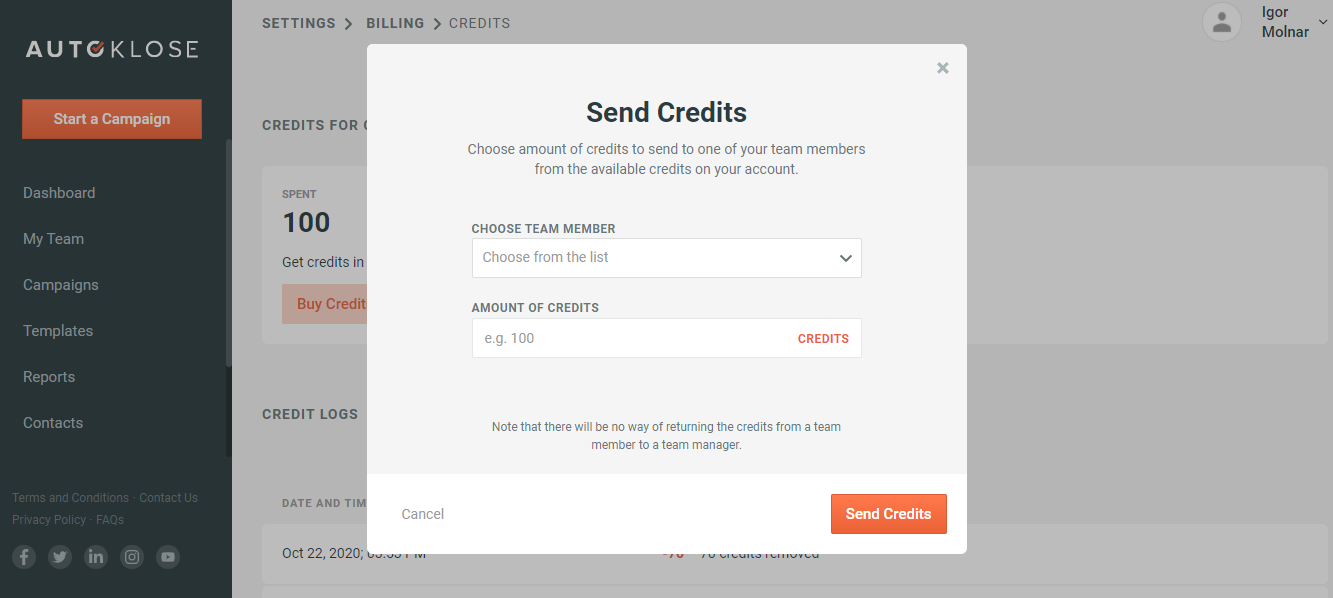 Billing section - 8 - Send Credits.png