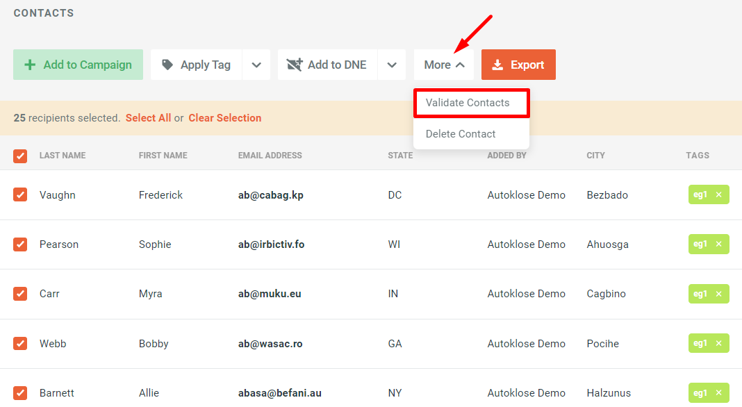 Email verification- AutoVerify - 2 - How to Validate from Contacts Page.png