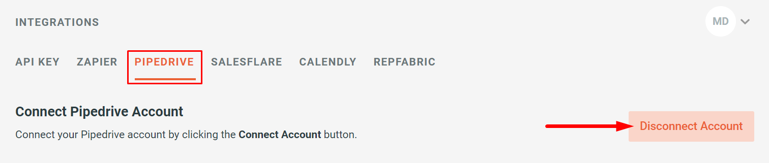 Autoklose integration with Pipedrive - 6 - Disconnect.png