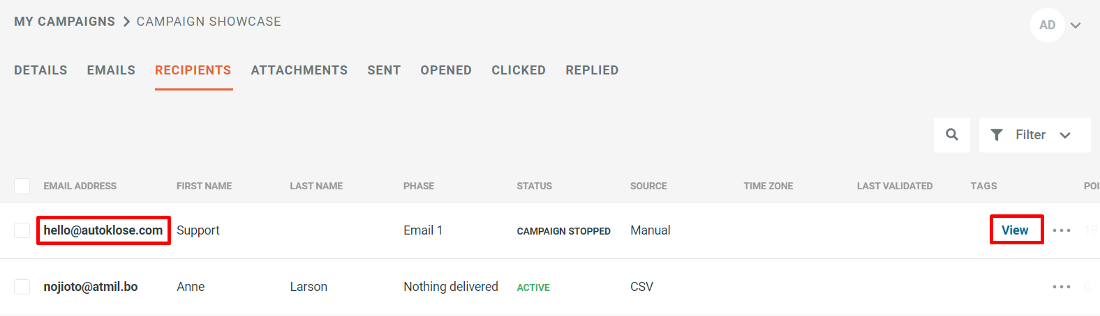 Campaigns section - 8 - View Recipient.png