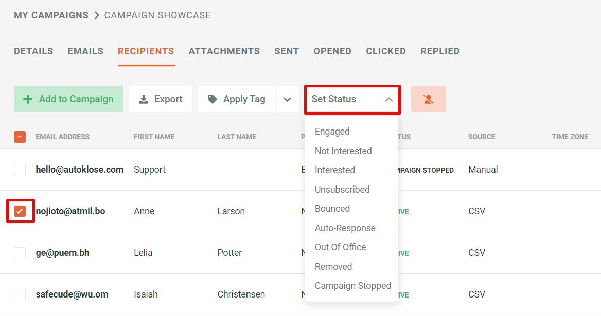 Campaigns section - 11 - Set Status.png