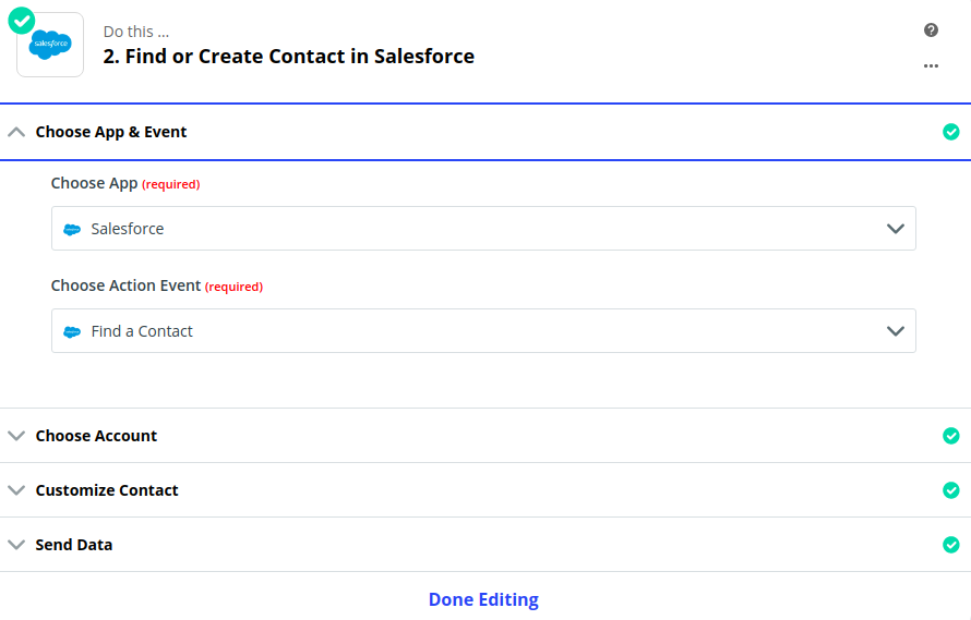 Salesforce- Zapier Integration - 7 - SalesForce Action.png