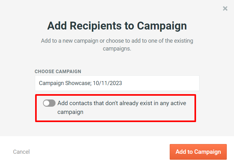 How to restart a paused finished campaign - 3 - Add To Campaign.png