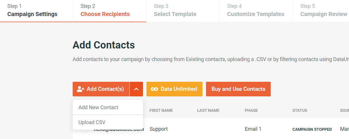 How to restart a paused finished campaign - 1 - Choose the import source.png