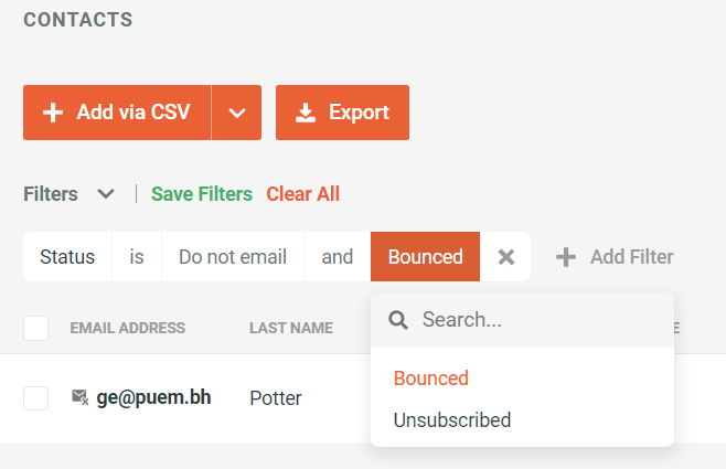 How does Autoklose handle bounced emails - 1 - DNE filter and Bounced Reason.png