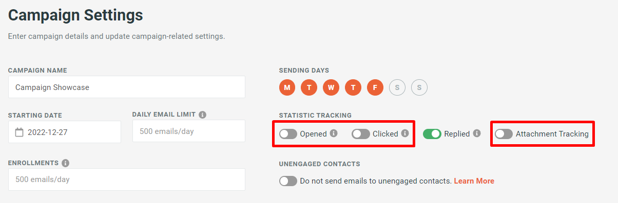 How can I prevent spam - 1 - Remove tracking for opens and clicks.png