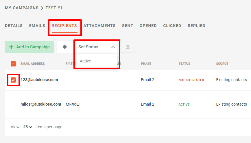 Can I re-add removed contacts to campaign - 1 - Set Status to Active.png