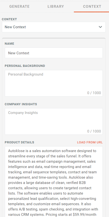 Autoklose Komposer - AI writing assistant - 7 - Context.png