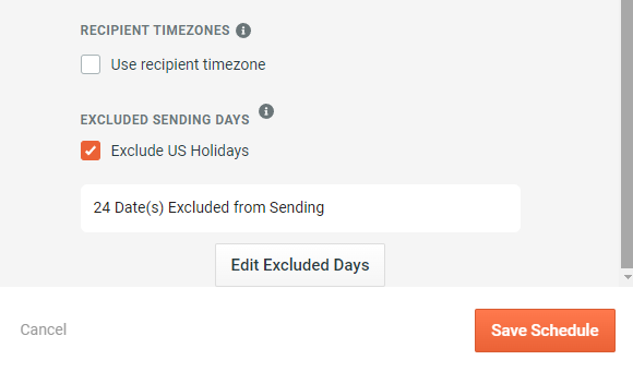 Create different sending schedules - 3 - Excluded Days.png