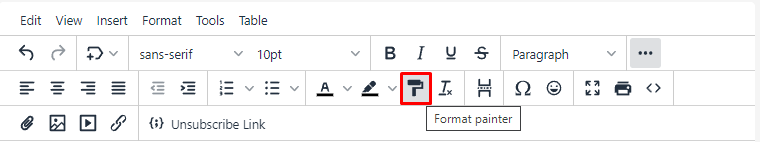 Email editor - new features and improvements - 10 - Format Painter.png