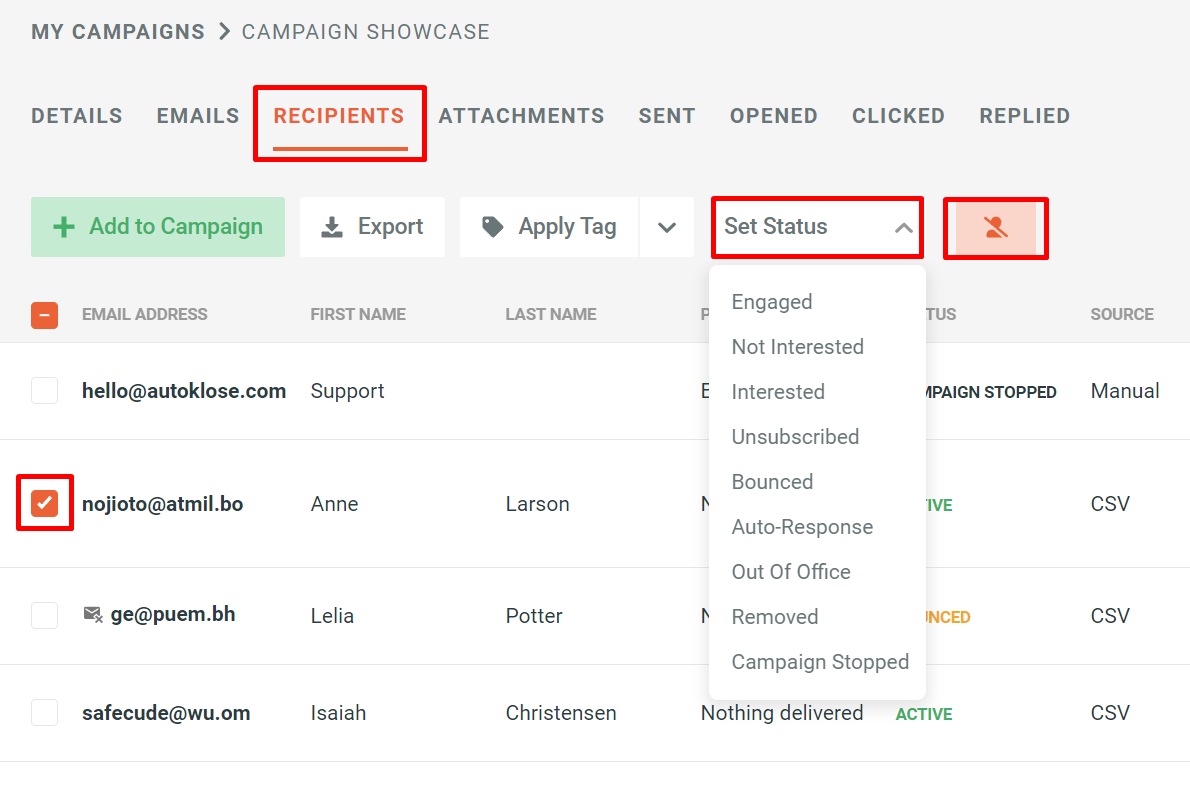 Change recipient status in campaign manually - 1 - Set Status.png