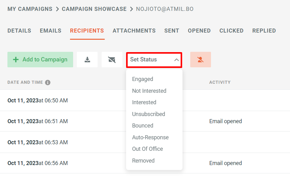 Change recipient status in campaign manually - 5 - Set Status in Campaign.png